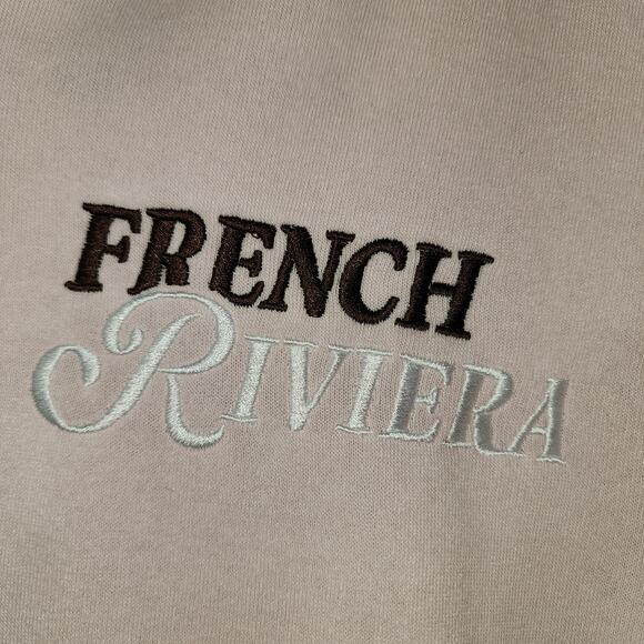 French Riviera pink hoodie women's Large - Picture 4 of 8